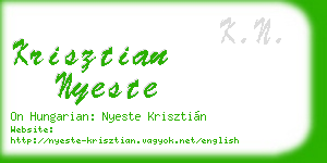 krisztian nyeste business card